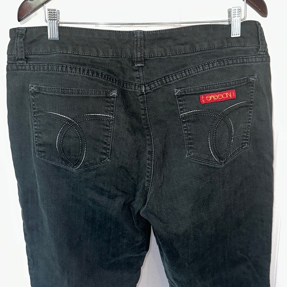 Sasson Black Straight Leg Jeans Size 16 - Picture 3 of 6